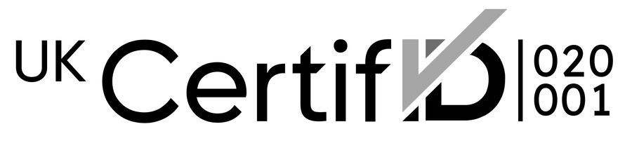 UK CertifID trust mark, certified under the UK digital verification services trust framework